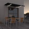 vidaXL Toldo manual retr&aacute;ctil con LED antracita 350x250 cm