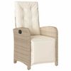 vidaXL Set comedor de jard&iacute;n 9 pzas con cojines rat&aacute;n sint&eacute;tico beige