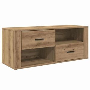 vidaXL Gabinete de TV con caj&oacute;n Roble artesanal 100 x 35 x 40 cm