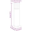 vidaXL L&aacute;mparas de suelo de exterior 3 unidades aluminio negro 50 cm