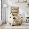 vidaXL Sill&oacute;n de masaje el&eacute;ctrico reclinable elevable tela crema