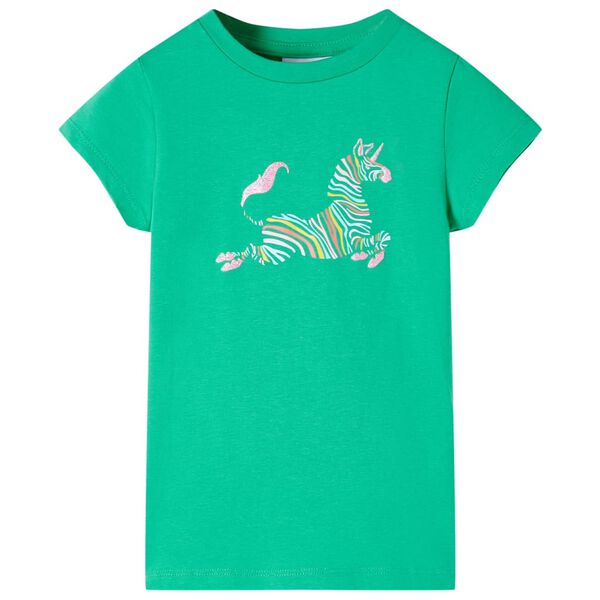 Camiseta infantil verde neón 128