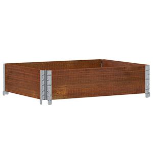 vidaXL Collar de palet madera maciza de pino marr&oacute;n 80x60 cm