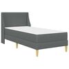 vidaXL Estructura de cama con colch&oacute;n Gris oscuro 90 x 200 cm tela