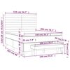 vidaXL Cama box spring con colch&oacute;n tela azul 140x200 cm