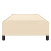 vidaXL Estructura de cama con somier tela crema 90x190 cm