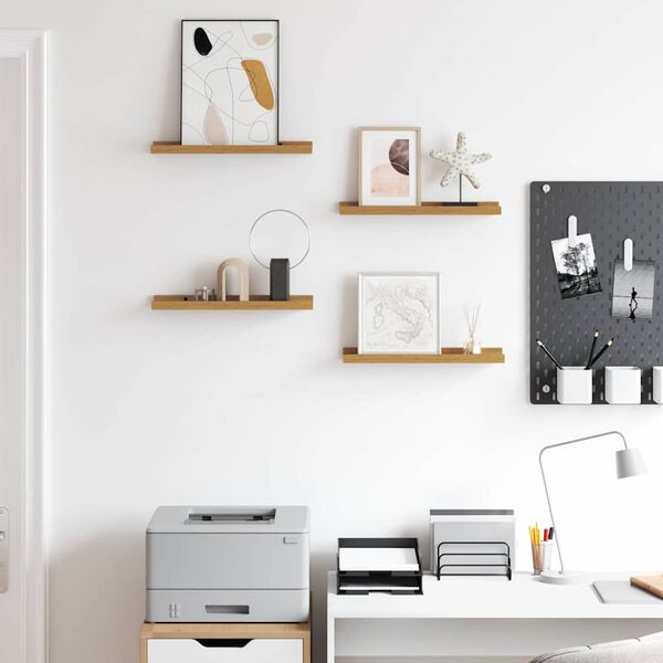 vidaXL Estante de pared 4 pcs Beige 40 x 9 x 3 cm Madera de ingenier&iacute;a