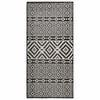 vidaXL Alfombra de exterior de tejido plano rayas negras 80x150 cm