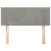 vidaXL Cabecero de terciopelo gris claro 83x16x78/88 cm
