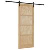 vidaXL Puerta Corredera Natural 86 x 211 cm Madera de Pino Maciza