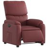 vidaXL Sill&oacute;n reclinable el&eacute;ctrico de cuero sint&eacute;tico rojo tinto