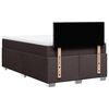 vidaXL Cama box spring con colch&oacute;n tela marr&oacute;n oscuro 120x190 cm