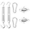 vidaXL Kit de montaje para toldo de vela 6 piezas acero inoxidable