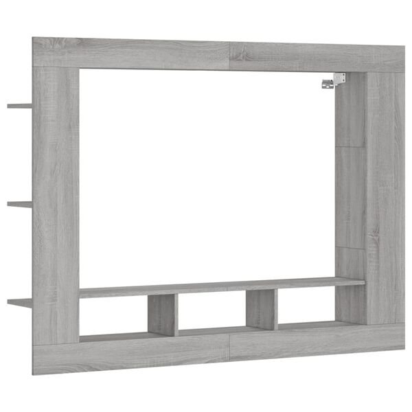 vidaXL Mueble de TV madera de ingenier&iacute;a gris Sonoma 152x22x113 cm