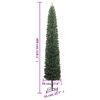 vidaXL &Aacute;rbol de Navidad estrecho con soporte PVC 300 cm