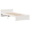 vidaXL Estructura de cama sin colch&oacute;n madera maciza blanca 90x190 cm