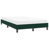 vidaXL Estructura cama sin colch&oacute;n terciopelo verde oscuro 120x220 cm