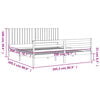vidaXL Estructura de cama con cabecero madera maciza 200x200 cm