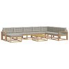 vidaXL Conjunto de sof&aacute;s de exterior 9 uds. Blanco y Gris Claro