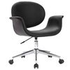 vidaXL Silla de oficina giratoria de cuero sint&eacute;tico negro