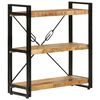vidaXL Estanter&iacute;a de 3 alturas hierro y madera maciza mango 77x30x80cm