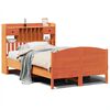 vidaXL Cama con estanter&iacute;a sin colch&oacute;n madera maciza marr&oacute;n 120x200cm
