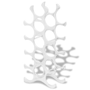 vidaXL Botellero para 15 botellas de aluminio plateado