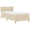 vidaXL Cama tipo Box Spring con colch&oacute;n Crema 200 x 80 cm tela