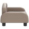 vidaXL Cama para perros de cuero sintético color capuchino 50x40x30 cm