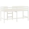 vidaXL Cama alta de ni&ntilde;os escalera madera maciza pino blanco 90x200 cm