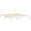 vidaXL Estructura de cama sin colch&oacute;n madera de pino blanca 120x200 cm