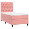 vidaXL Cama box spring con colch&oacute;n terciopelo rosa 80x200 cm