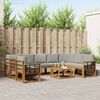 vidaXL Conjunto de sof&aacute;s de exterior 10 pcs Gris Natural y Claro