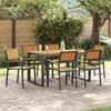 vidaXL Conjunto de Comedor de Jardín 7 pcs Negro y marrón