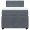 vidaXL Cama box spring con colch&oacute;n terciopelo gris oscuro 100x200 cm