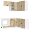 vidaXL Unidad de cocina PORTO 8 pcs Roble Sonoma Madera de ingenier&iacute;a