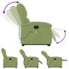 vidaXL Sill&oacute;n de masaje reclinable elevable terciopelo verde claro
