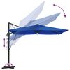 vidaXL Parasol Roma Azul 286 x 285 x 270 cm Aluminio y poliéster