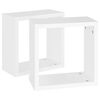 vidaXL Estantes cubo de pared 2 unidades blanco 30x15x30 cm