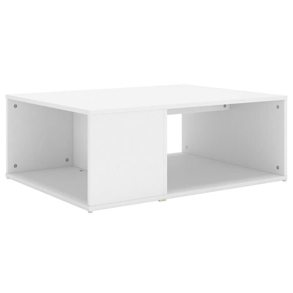 vidaXL Mesa de centro madera contrachapada blanco 90x67x33 cm