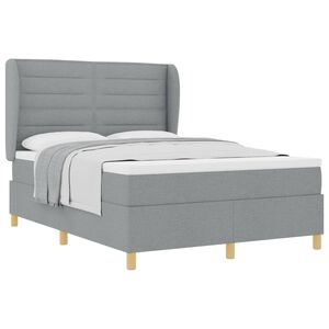 vidaXL Cama con Somier y Colch&oacute;n Gris Oscuro 90x190 cm de Tela tela