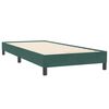 vidaXL Cama box spring con colch&oacute;n terciopelo verde oscuro 80x220 cm