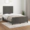 vidaXL Estructura de cama sin colch&oacute;n terciopelo gris oscuro 120x190cm