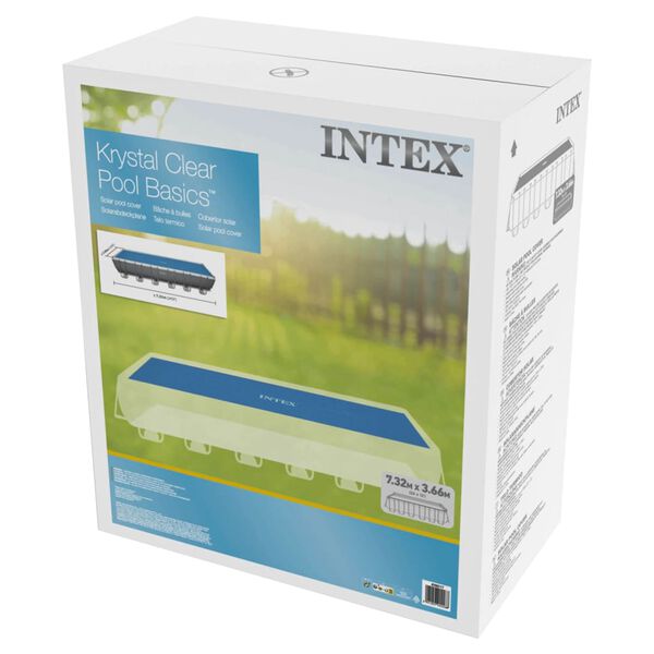 Intex Cubierta de piscina solar de polietileno azul 716x346 cm