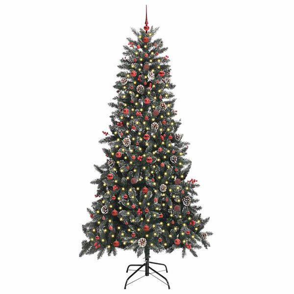 vidaXL &Aacute;rbol de Navidad artificial Verde 240 cm PVC, Pl&aacute;stico y Acero