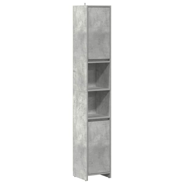 vidaXL Juego muebles de ba&ntilde;o 4 pzas madera contrachapada gris hormig&oacute;n
