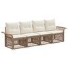 vidaXL Conjunto de sof&aacute;s de jard&iacute;n 4 uds. Beige rat&aacute;n sint&eacute;tico