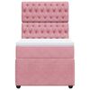 vidaXL Cama box spring con colch&oacute;n terciopelo rosa 100x200 cm