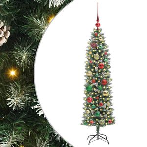 vidaXL &Aacute;rbol Navide&ntilde;o Artificial Delgado con 150 LED Verde y 120 cm