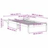vidaXL Estructura de cama Marr&oacute;n cera 90 x 200 cm